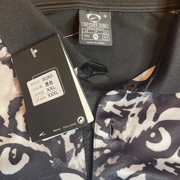 New With Tags Jeansian Men's Sport-Dri Quick Dry Short Sleeve Polo T-Shirt XXL - Picture 2 of 4